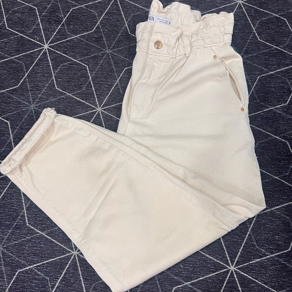 Zara BAGGY PAPERBAG JEANS - Picture 3 of 5